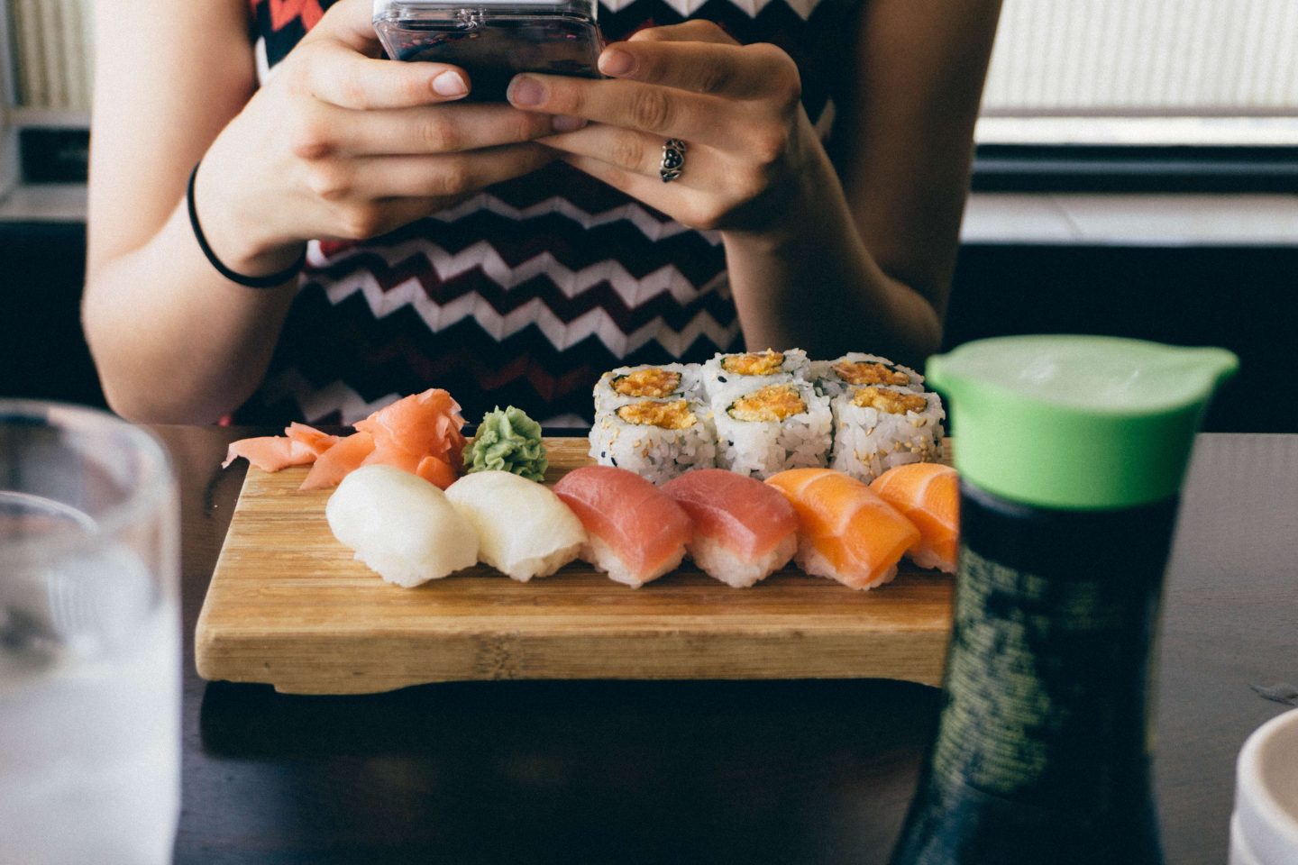 sushi plate rice