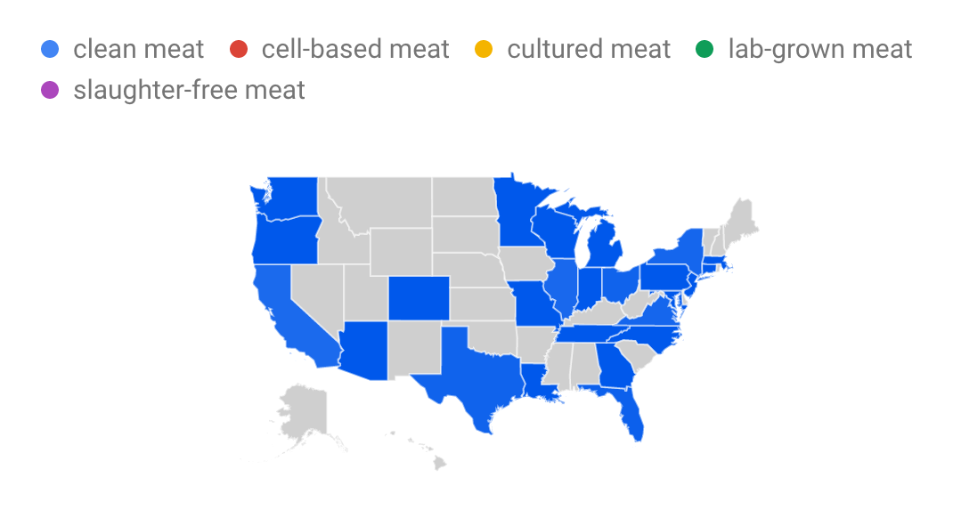 cell-based meat map