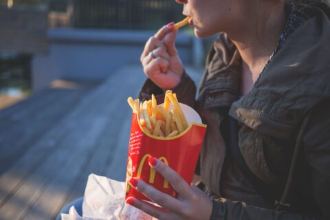 McDonald's fries eating