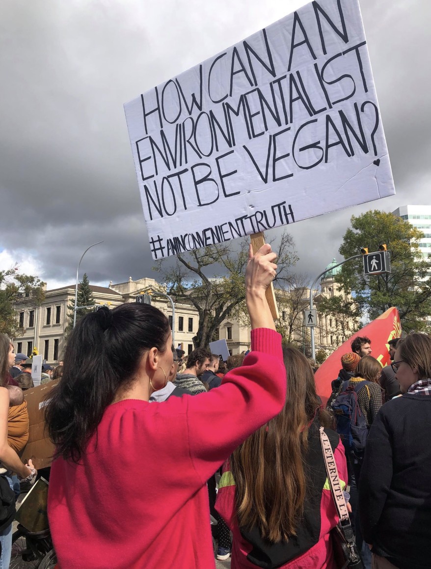 climate march go vegan
