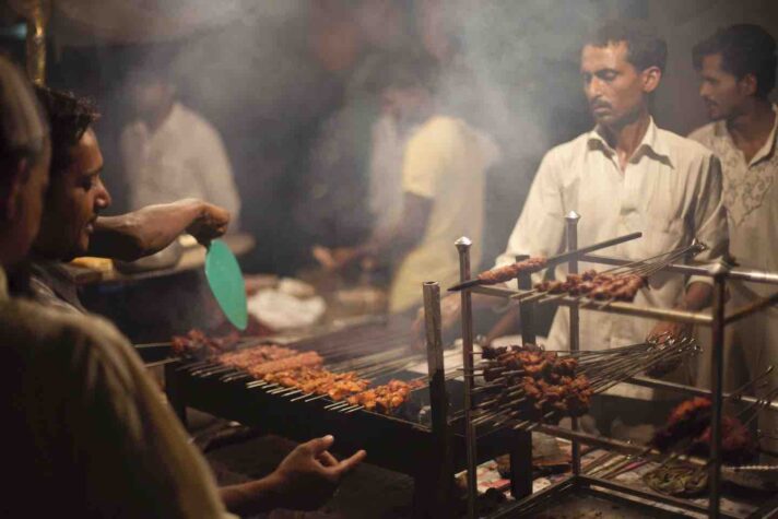 india meat stall