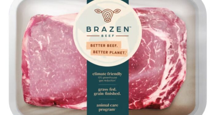 A package of Brazen Beef