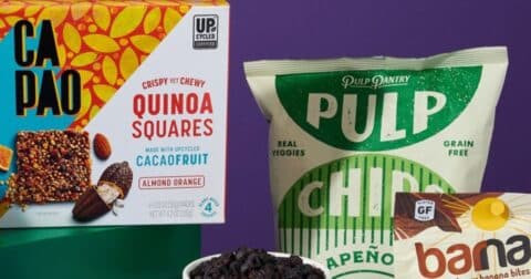 Food products with the upcycled foods certification