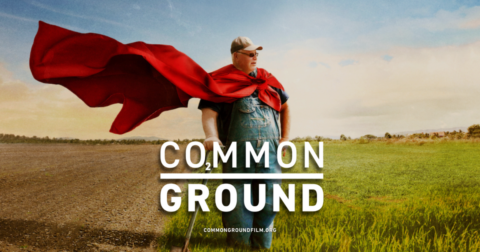 Common Ground promotional image of farmer in a cape