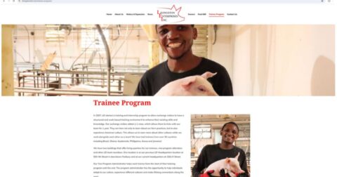 A screenshot of Livingston Enterprises Inc.'s website