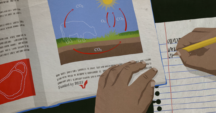 Graphic of a student taking notes