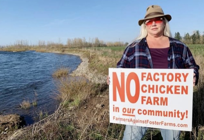 An activist against factory farming