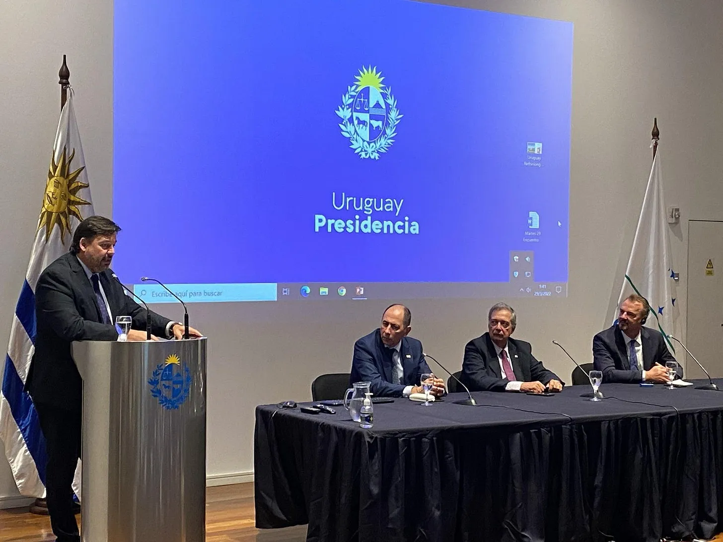 A presentation and panel