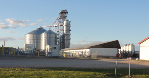 A biodigester on a farm