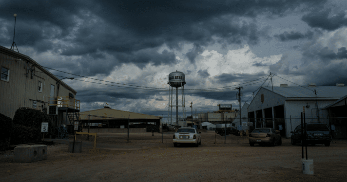 The exterior of a meat and poultry plant