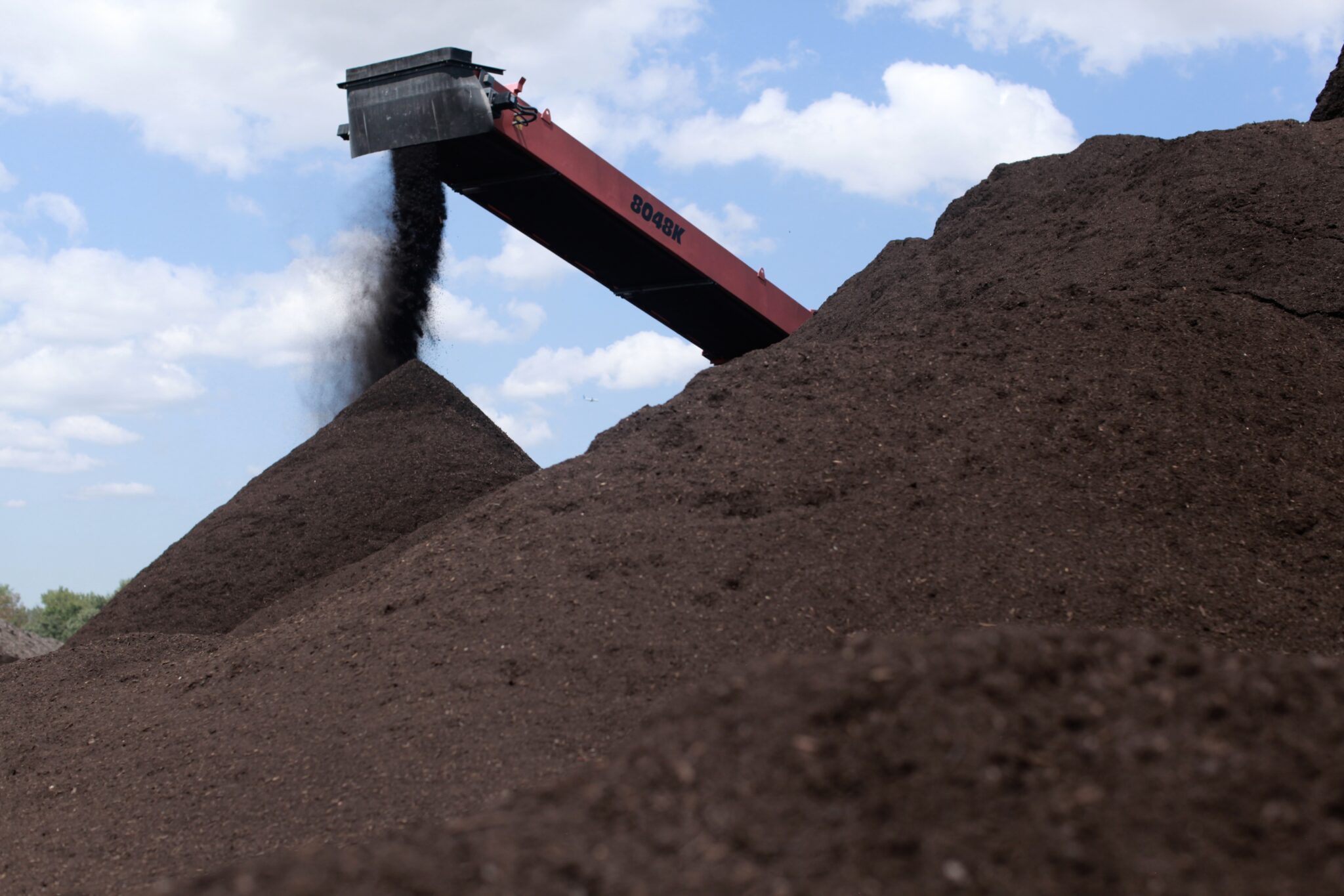 A large pile of compost