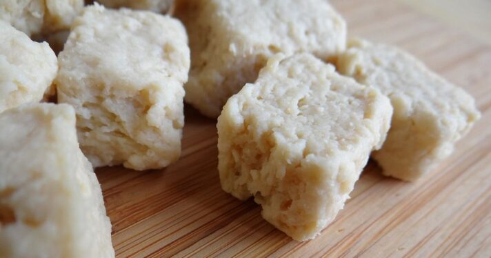 Pieces of Quorn before cooking
