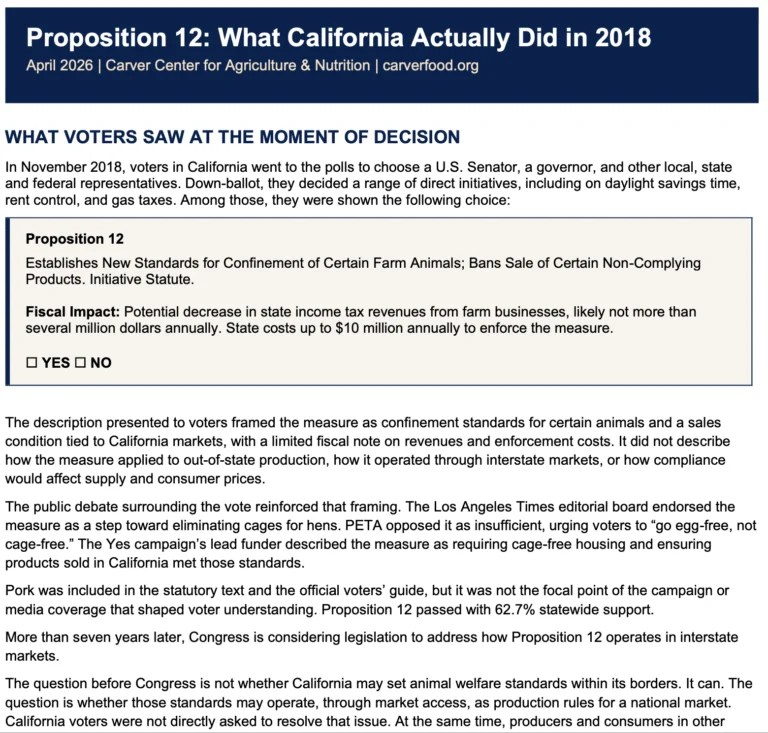 A brief on Prop12
