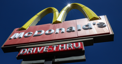 A McDonald's sign