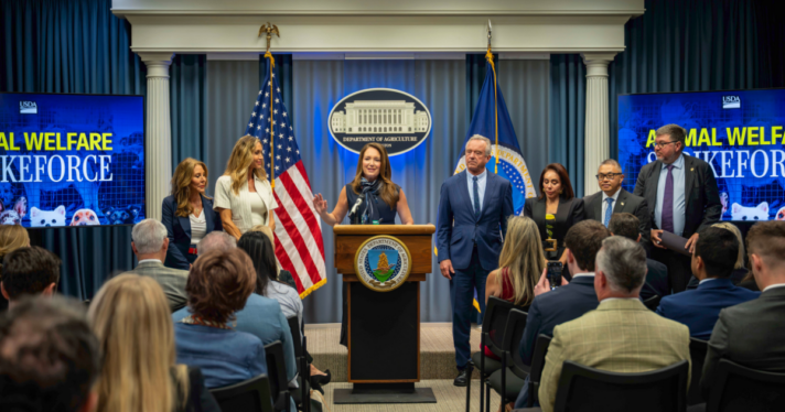 Secretary of Agriculture Brooke L. Rollins hosting a press conference